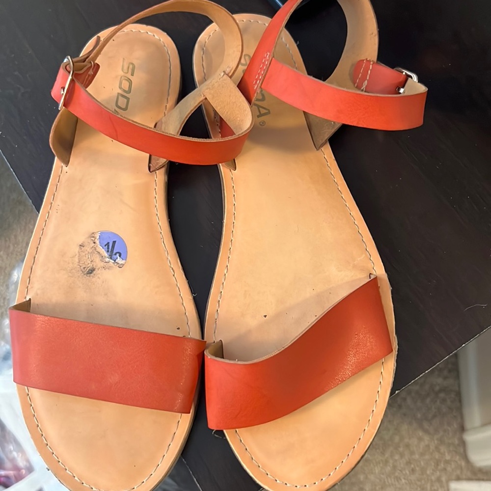 Orange sandals